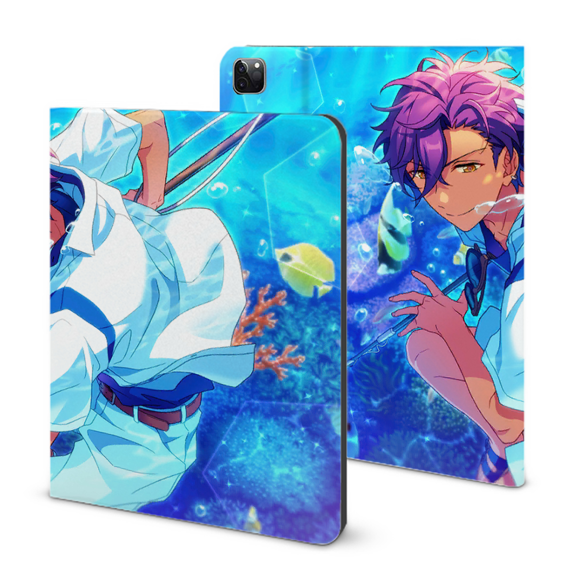 （画像用） あんさんぶるスターズ! Ensemble Stars IPad ケース ブック型 PUレザー TPU 耐衝撃 軽量 薄型 ペン収納なし 全面保護 IPad 各モデル対応